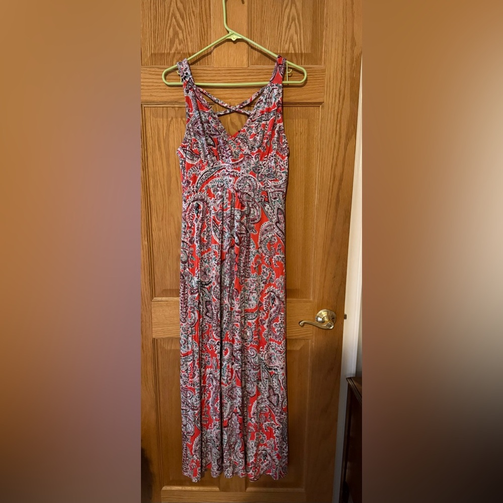Paisley Print Maxi Dress